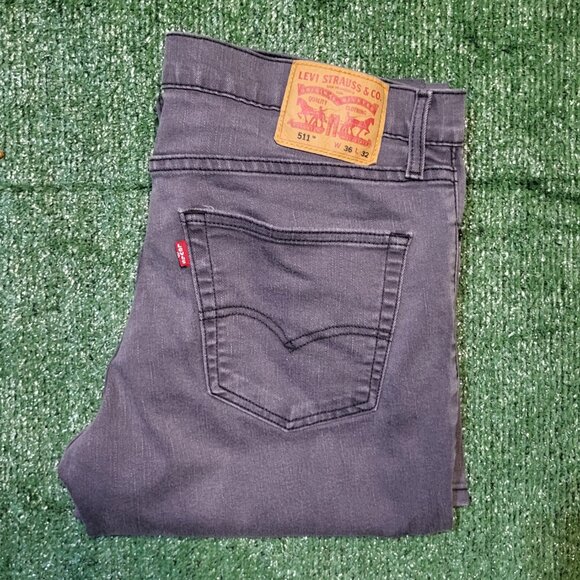 Levis 511 Jeans Men 36x32 Slim Casual Rocker Faded Skater Western Work Urbanwear - Picture 3 of 9
